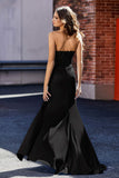 High Slit Corset Top Satin Mermaid Formal Evening Gown Prom Party Dresses