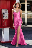 Korsett Plissee Top Meerjungfrau Satin Formale Abendkleid Prom Party Kleider