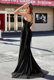 Korsett Plissee Top Meerjungfrau Satin Formale Abendkleid Prom Party Kleider