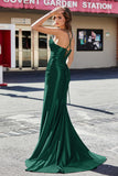 Korsett Plissee Top Meerjungfrau Satin Formale Abendkleid Prom Party Kleider