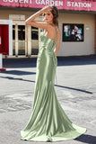 Korsett Plissee Top Meerjungfrau Satin Formale Abendkleid Prom Party Kleider