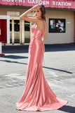 Korsett Plissee Top Meerjungfrau Satin Formale Abendkleid Prom Party Kleider