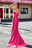 Korsett Plissee Top Meerjungfrau Satin Formale Abendkleid Prom Party Kleider