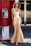 Korsett Plissee Top Meerjungfrau Satin Formale Abendkleid Prom Party Kleider