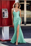 Korsett Plissee Top Meerjungfrau Satin Formale Abendkleid Prom Party Kleider