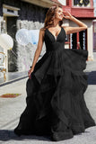 Sleeveless Ruched Skirt Tulle Ball Prom Party Gown Formal Evening Dresses
