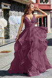 Sleeveless Ruched Skirt Tulle Ball Prom Party Gown Formal Evening Dresses
