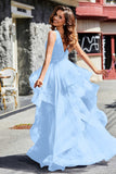 Sleeveless Ruched Skirt Tulle Ball Prom Party Gown Formal Evening Dresses