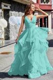 Sleeveless Ruched Skirt Tulle Ball Prom Party Gown Formal Evening Dresses