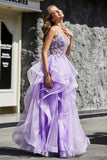 Lace Up Back Ruffle Ruched Tulle Prom Party Ball Gown Formal Evening Dresses