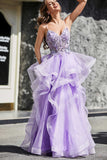 Lace Up Back Ruffle Ruched Tulle Prom Party Ball Gown Formal Evening Dresses