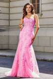 Vestido de noche formal de tul con escote tipo sirena y corsé con escote en forma de corazón para fiesta de graduación