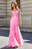 Vestido de noche formal de tul con escote tipo sirena y corsé con escote en forma de corazón para fiesta de graduación