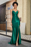 Sweetheart Mermaid Maxi Formal Evening Gown With Slit Prom Party Dresses