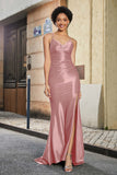 Sweetheart Mermaid Maxi Formal Evening Gown With Slit Prom Party Dresses
