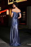 Applique Lace Up Mermaid Stretch Satin Formal Evening Gown Prom Party Dresses