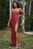Bodycon Pailletten Bodenlanges formelles Abendkleid mit Schlitz Abschlussball Partykleider