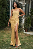 Bodycon Pailletten Bodenlanges formelles Abendkleid mit Schlitz Abschlussball Partykleider