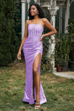 Bodycon Pailletten Bodenlanges formelles Abendkleid mit Schlitz Abschlussball Partykleider