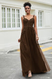 A-Linie Tüll Ballkleid mit Applikationen und Schleppe, mit Schlitz, formelle Abendkleider