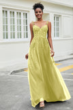 A-Linie Tüll Ballkleid mit Applikationen und Schleppe, mit Schlitz, formelle Abendkleider