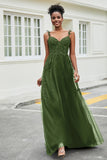 A-Linie Tüll Ballkleid mit Applikationen und Schleppe, mit Schlitz, formelle Abendkleider