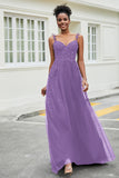 A-Linie Tüll Ballkleid mit Applikationen und Schleppe, mit Schlitz, formelle Abendkleider