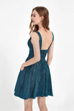 V-neck Glitter Short Dress With Pockets Homecoming Prom Dresses Party Cocktail Gowns