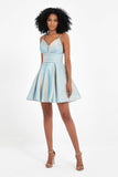 Sweetheart Neck Spaghetti Straps Iridescent Short Homecoming Dress Prom Party Cocktail Gowns