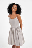 Spaghetti Straps Silver Glitter Short Homecoming Dress Prom Party Cocktail Gowns