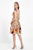 Applizierte A-Linie Fee Blumen Kurze Heimkehrkleider Abschlussball Partykleider