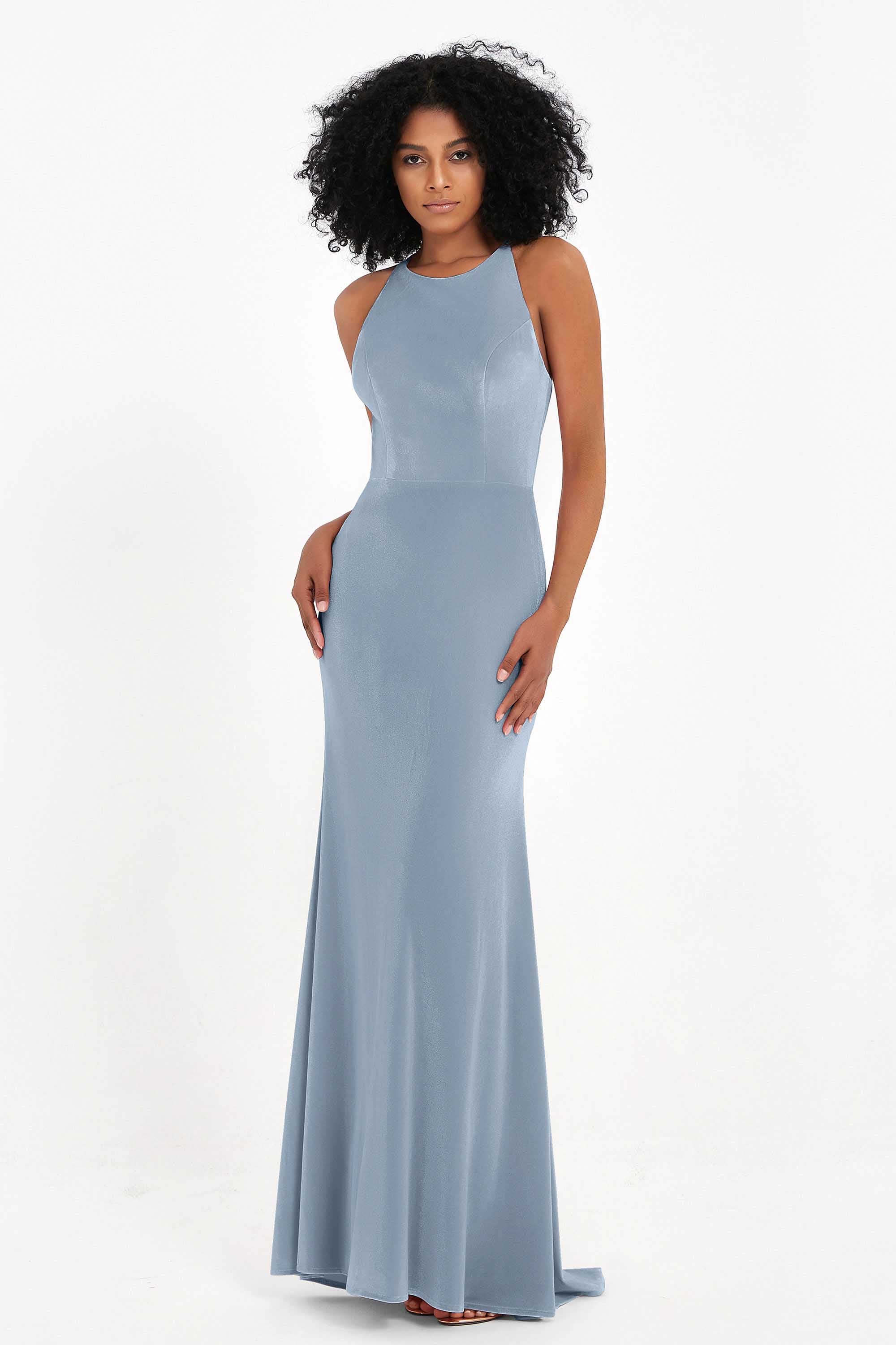 Bodycon Velvet Formal Evening Dress Sleeveless Pleated Sheath Women's Party Gowns Dresses