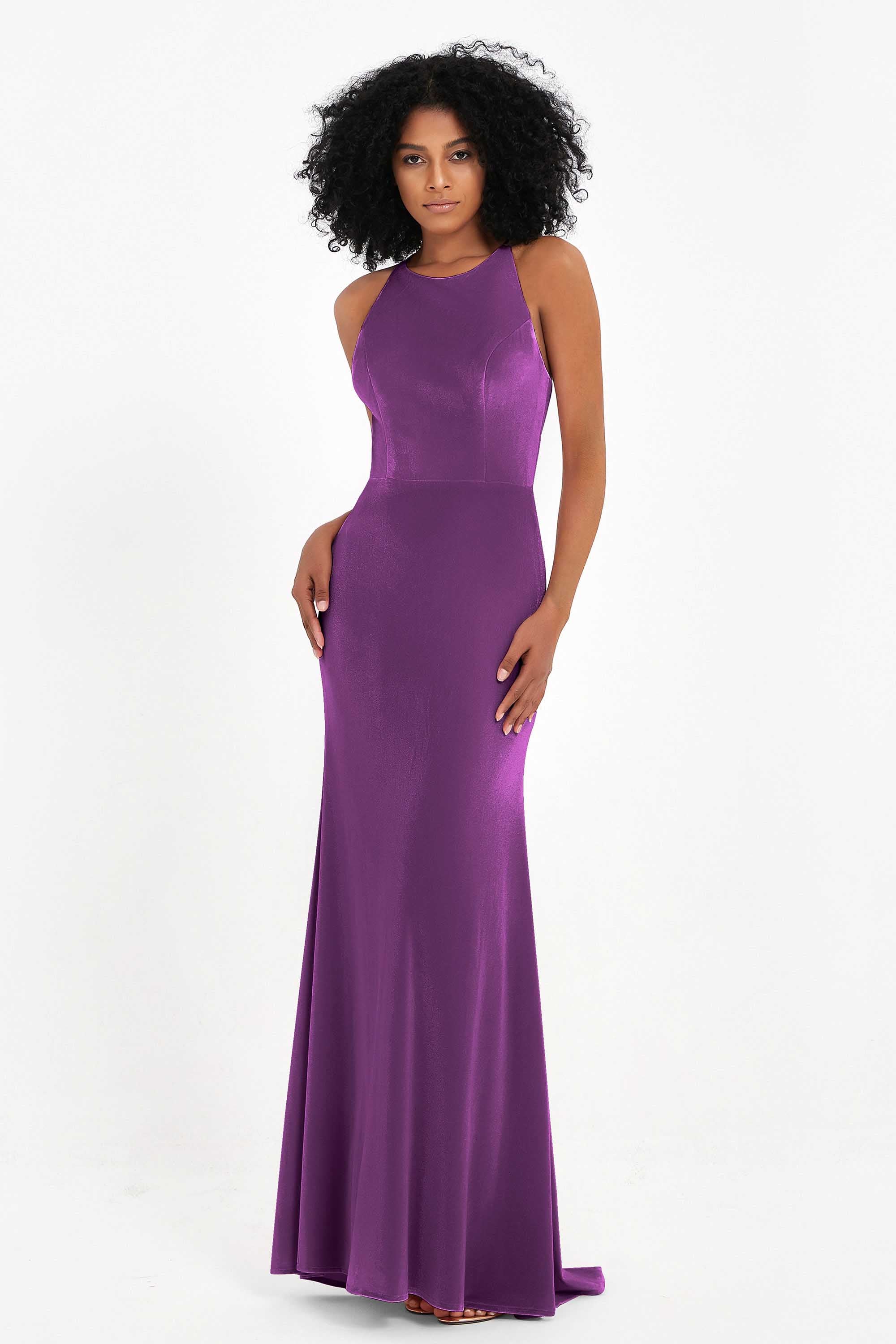 Bodycon Velvet Formal Evening Dress Sleeveless Pleated Sheath Women's Party Gowns Dresses