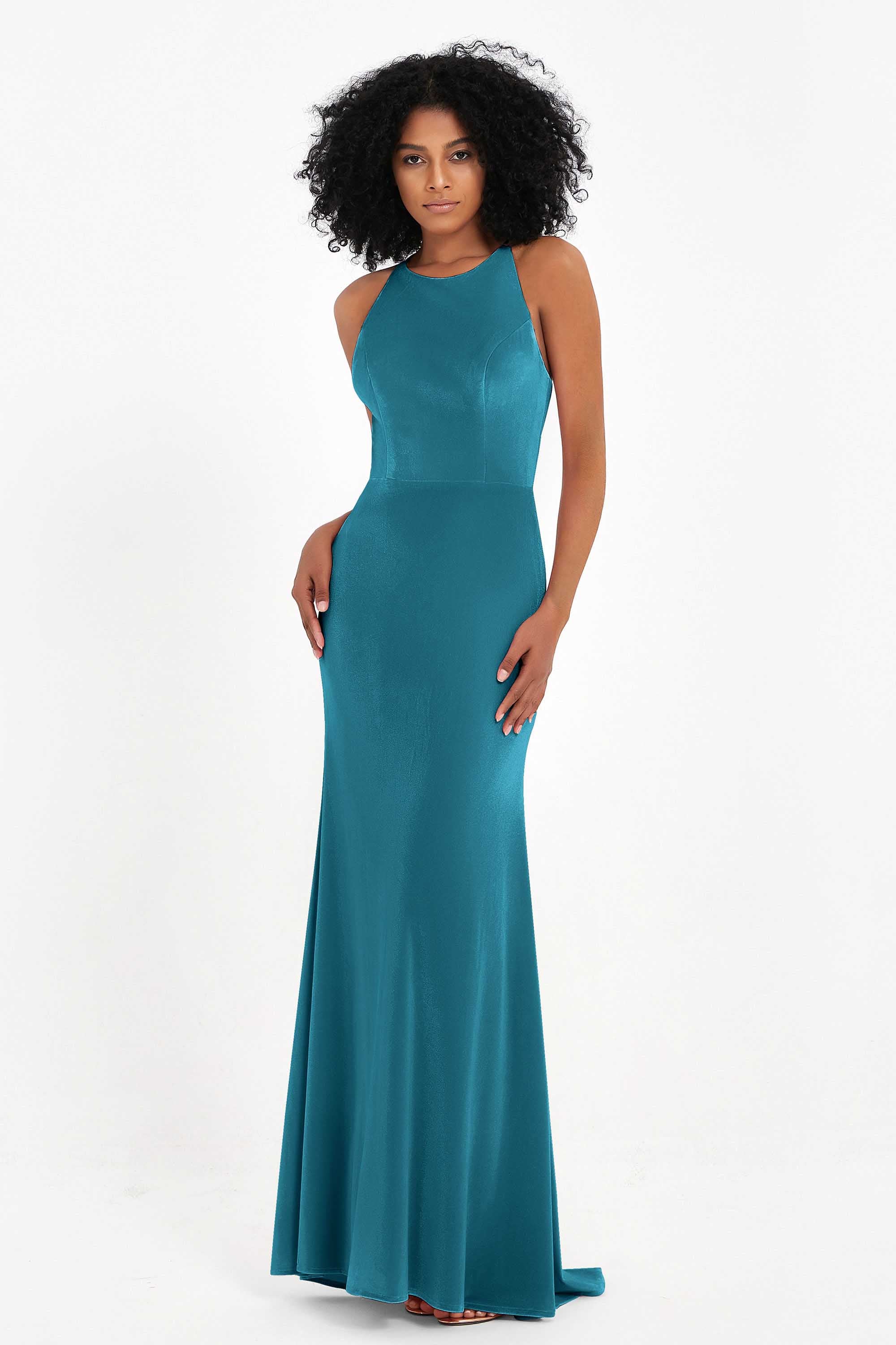 Bodycon Velvet Formal Evening Dress Sleeveless Pleated Sheath Women's Party Gowns Dresses