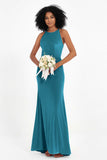 Bodycon Velvet Formal Evening Dress Sleeveless Pleated Sheath Women's Party Gowns Dresses
