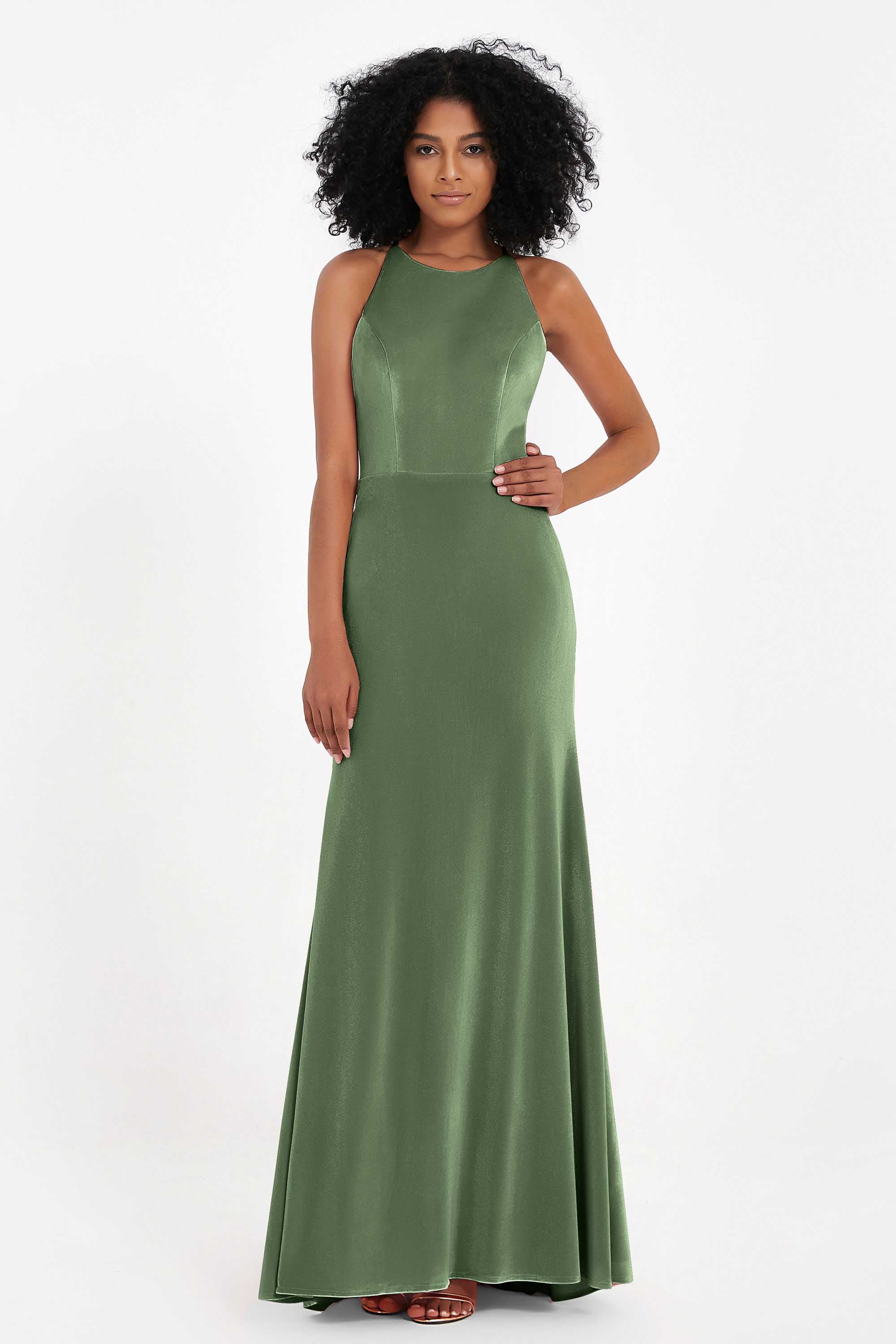 Bodycon Velvet Formal Evening Dress Sleeveless Pleated Sheath Women's Party Gowns Dresses