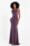 Bodycon Velvet Formal Evening Dress Sleeveless Pleated Sheath Women's Party Gowns Dresses