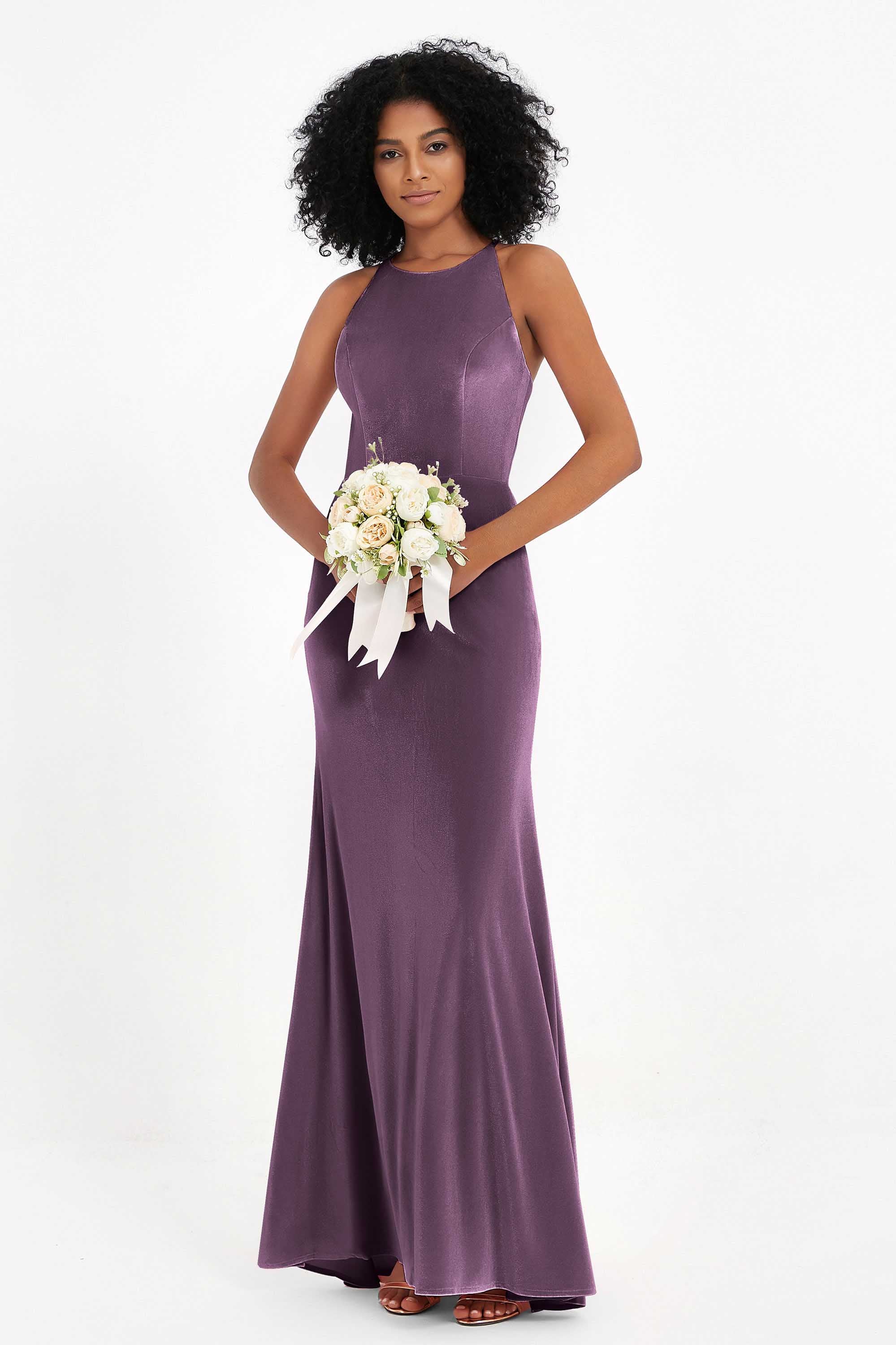 Bodycon Velvet Formal Evening Dress Sleeveless Pleated Sheath Women's Party Gowns Dresses