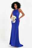Bodycon Velvet Formal Evening Dress Sleeveless Pleated Sheath Women's Party Gowns Dresses