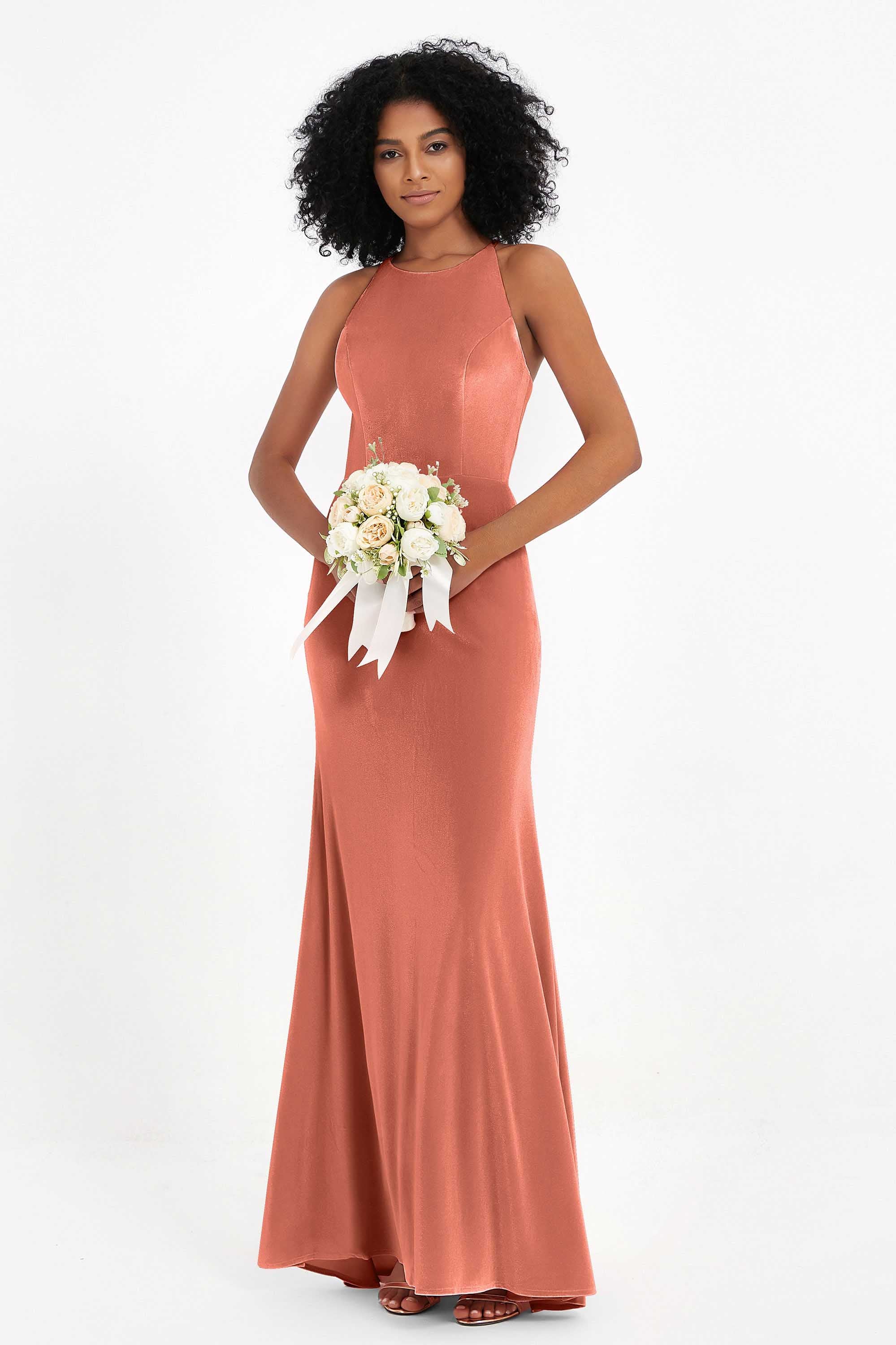 Bodycon Velvet Formal Evening Dress Sleeveless Pleated Sheath Women's Party Gowns Dresses