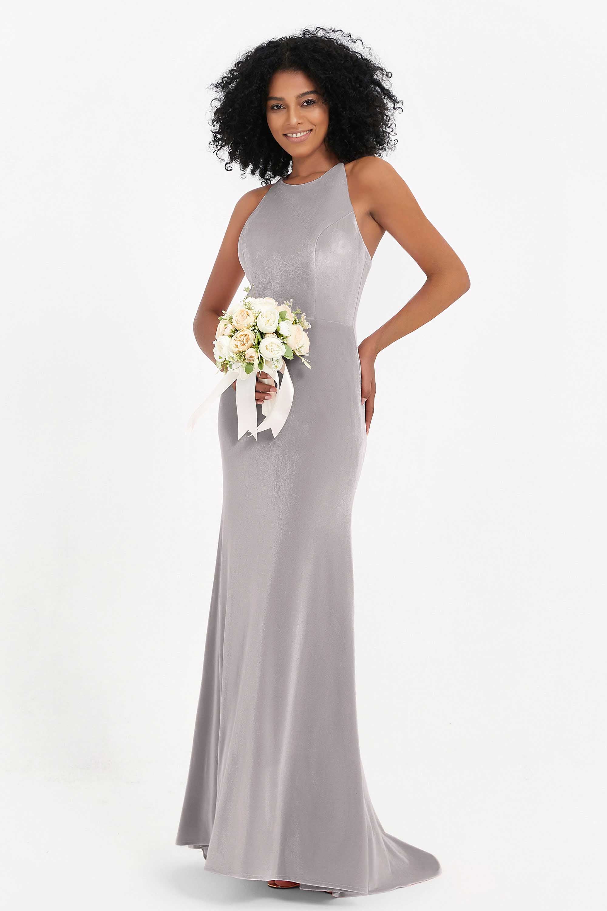 Bodycon Velvet Formal Evening Dress Sleeveless Pleated Sheath Women's Party Gowns Dresses