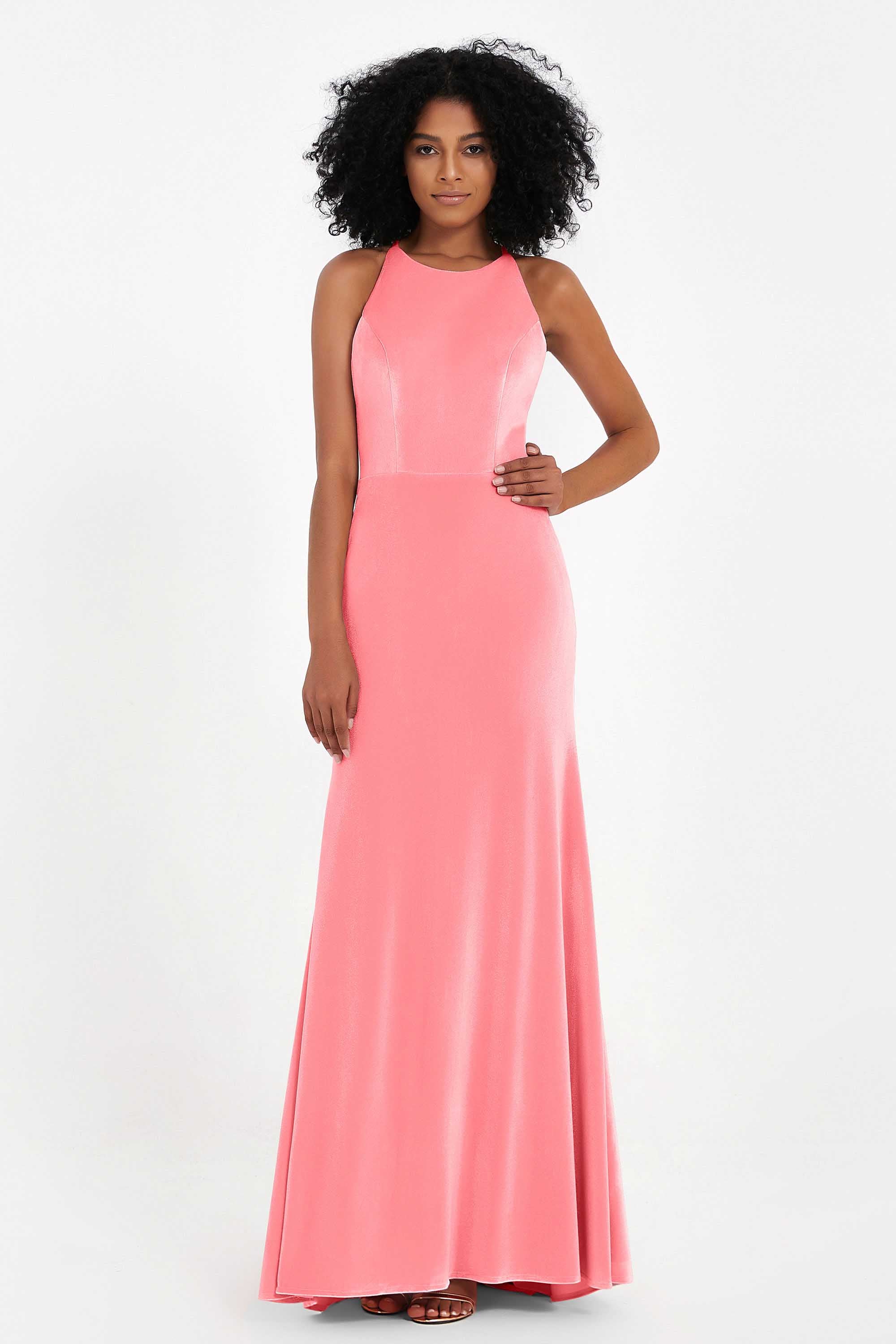 Bodycon Velvet Formal Evening Dress Sleeveless Pleated Sheath Women's Party Gowns Dresses
