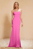 Chiffon Bridesmaid Dress Floor Length Sweetheart Formal Evening Dresses Gowns with Slit