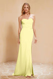 Chiffon Bridesmaid Dress Floor Length Sweetheart Formal Evening Dresses Gowns with Slit