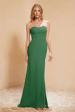 Chiffon Bridesmaid Dress Floor Length Sweetheart Formal Evening Dresses Gowns with Slit