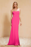 Chiffon Bridesmaid Dress Floor Length Sweetheart Formal Evening Dresses Gowns with Slit