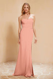 Chiffon Bridesmaid Dress Floor Length Sweetheart Formal Evening Dresses Gowns with Slit