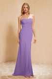 Chiffon Bridesmaid Dress Floor Length Sweetheart Formal Evening Dresses Gowns with Slit