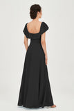 Classic Chiffon A Line Bridesmaid Dress Flutter Sleeves Formal Evening Prom Dresses Gowns