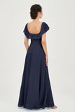 Classic Chiffon A Line Bridesmaid Dress Flutter Sleeves Formal Evening Prom Dresses Gowns